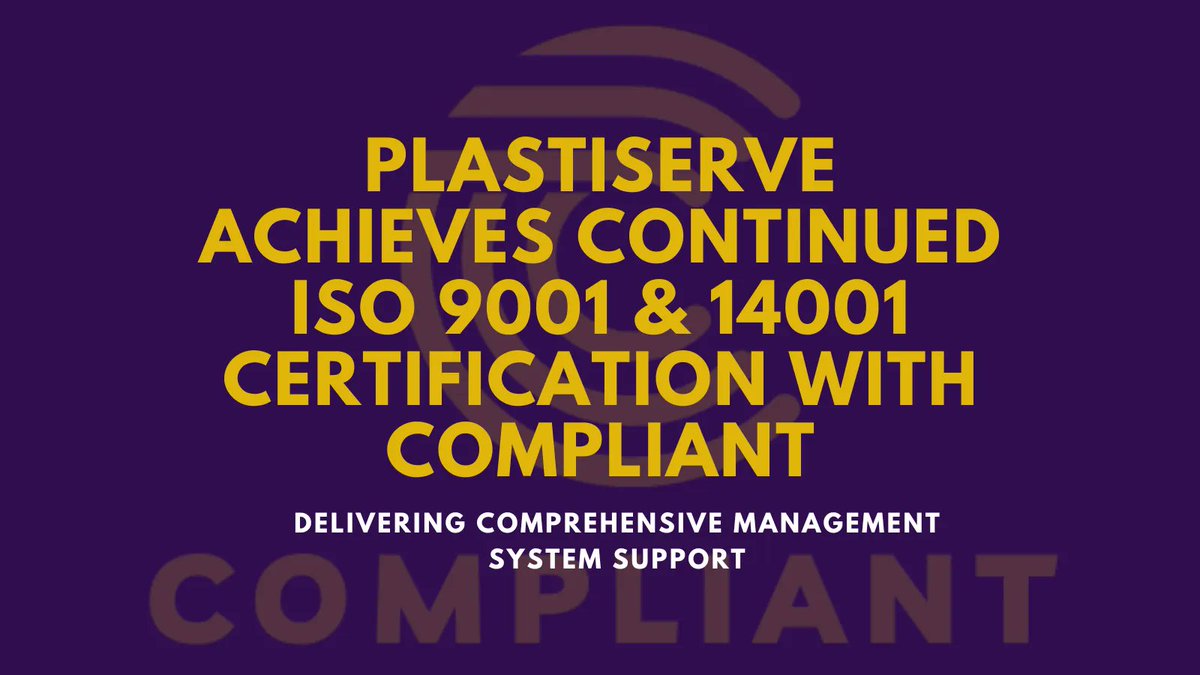 “Our surveillance audit day was so much easier than I had anticipated and, with the support we received from Compliant, we certainly didn’t need to worry.”

Read more on what <a href="/PlastiserveLtd/">Plastiserve Ltd</a> had to say on their ISO project on our latest case study  👇

buff.ly/3IUFcFx
