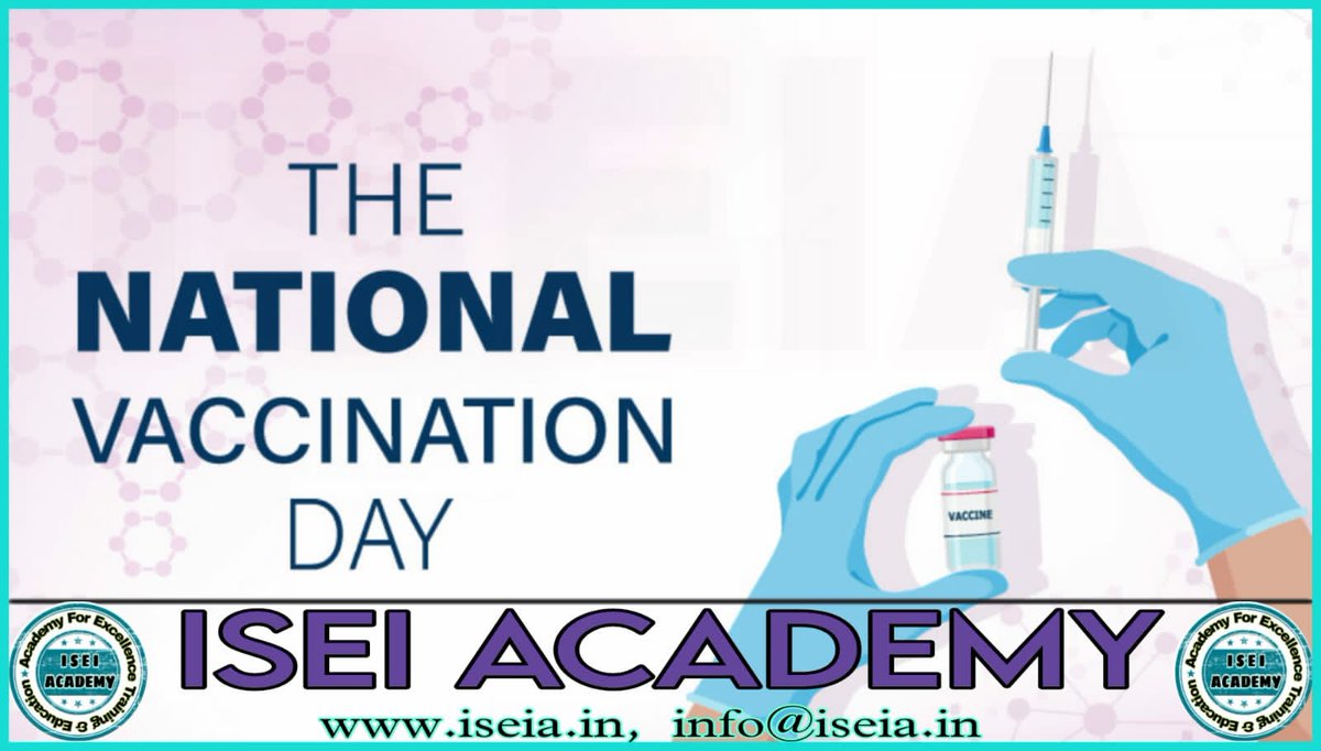 iseiacademy's tweet photo. #National_Vaccination_Day_2023
Happy National Vaccination Day to everyone. Vaccine is a good way to keep yourself protected from various diseases that can hamper our health.
🌐 : https://t.co/ScqZOnyWAA
#Vaccination #Health #Covid #Day #Safe #diseases #protected #ISEIA https://t.co/BJUUp33sts
