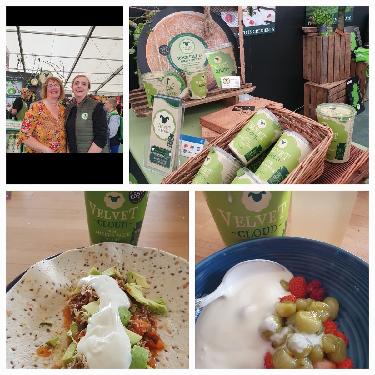 Day 4 meet the local producers.
Aisling, Michael and the shepherds @VelvetCloud_ie make the yummiest sheep's yogurt and cheese on their farm in Mayo. They also have fudge for Mothers day.   Hint,hint daughter darling 😄 #irishfoodproducers