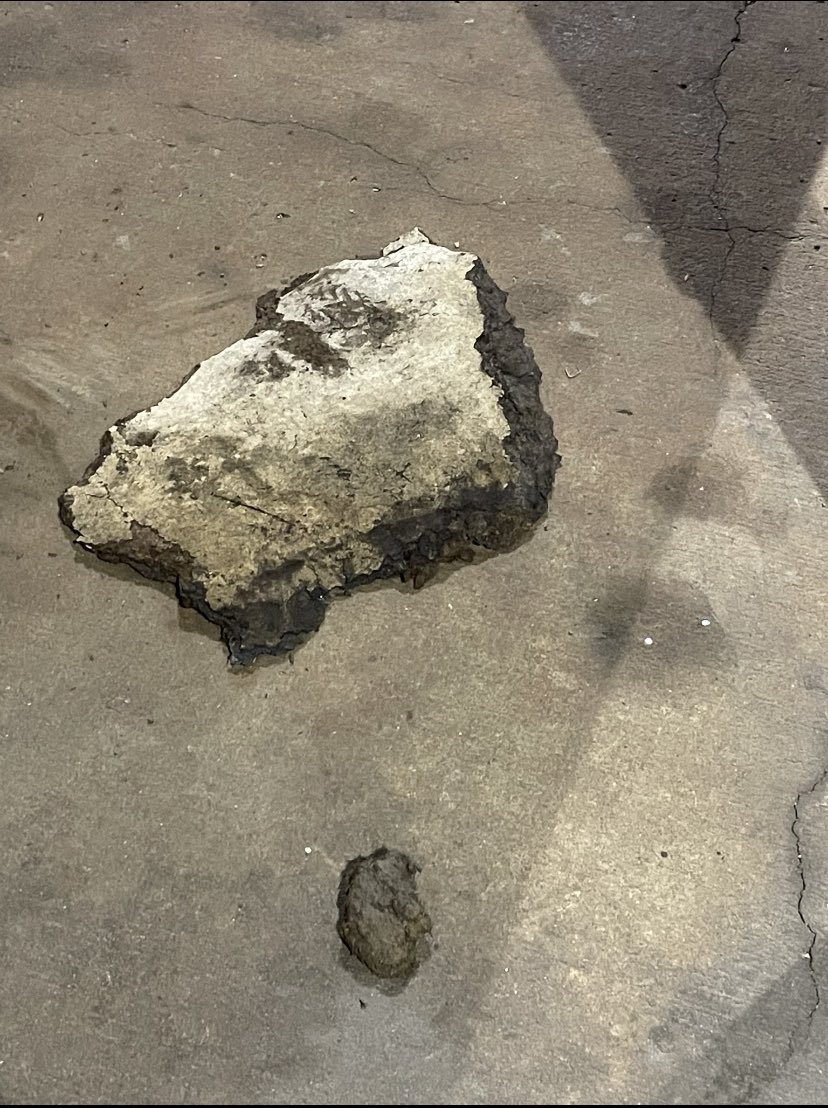 rants_mbta's tweet photo. #mbta @MBTA @WCVB @wbz @BostonDotCom @NBC10Boston @7News reference me but feel free to use my pics of forest hills station concrete chucks #mbtafail @lolMBTA @MBTAbad https://t.co/3ysJjBnbAa