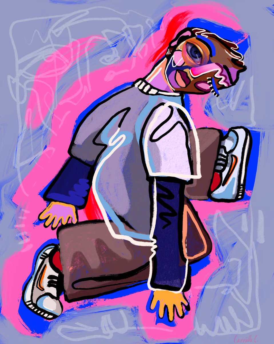 Art_Assignment's tweet image. Worth losing a bit of sleep to grab this cool piece of #Art created as a free #Collectors Claim.

&quot;Nikes On My Feet #19/100&quot; by @camilleachiang 🫶