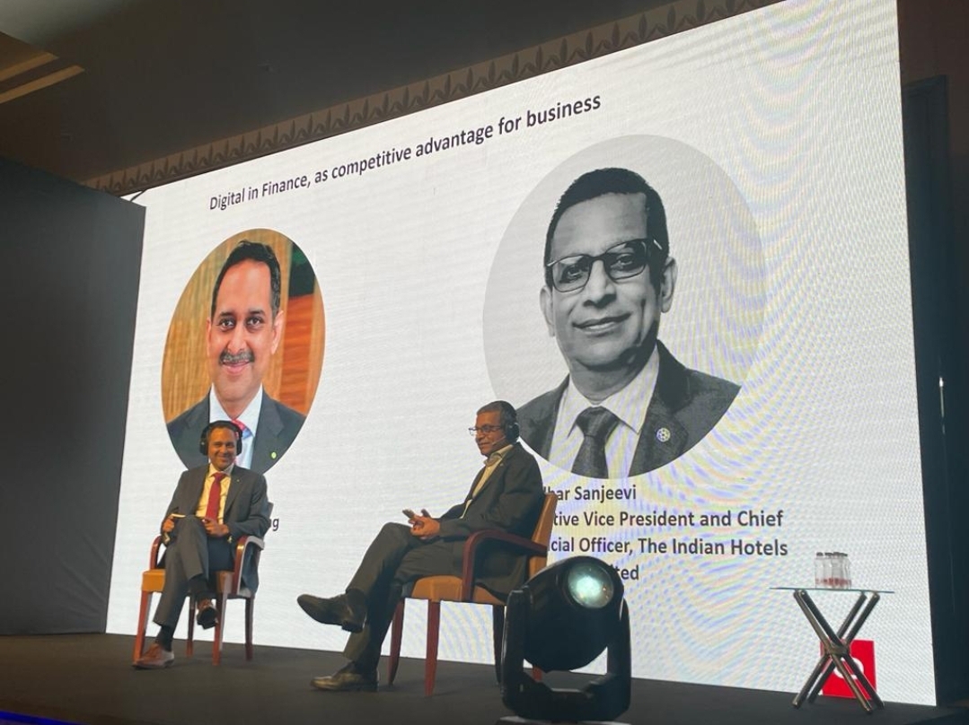 DeloitteIndia's tweet image. Dhiraj Bhandary, Partner, Consulting, Deloitte India, during a conversation with Giridhar Sanjeevi, Executive Vice President and Chief Financial Officer, The Indian Hotels Company Limited, threw light on how CFOs have transformed their finance practice.

@Oracle 

#Oraclesummit