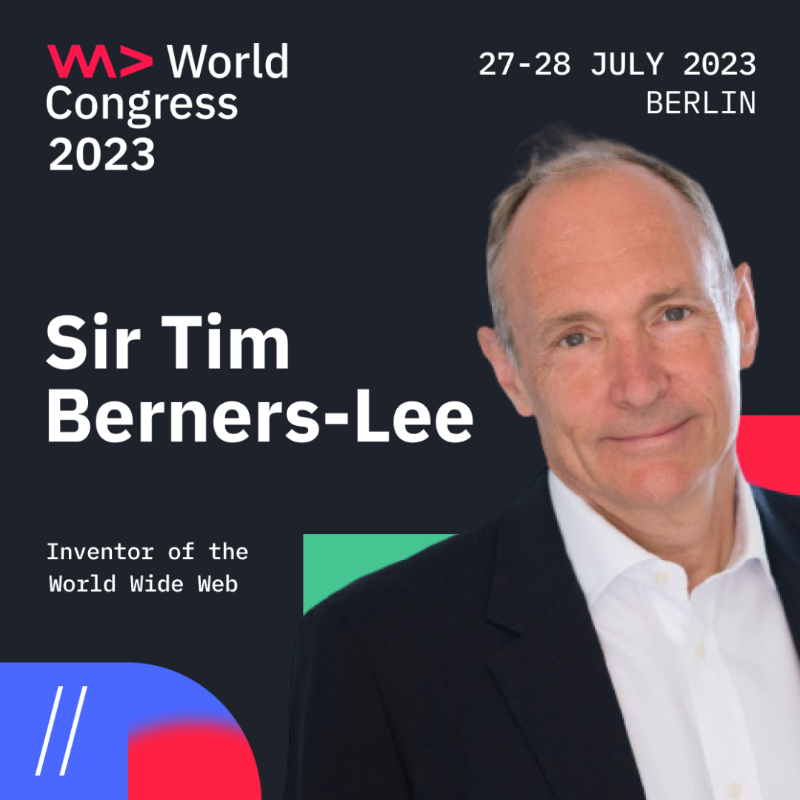 WeAreDevs's tweet photo. BREAKING NEWS: The inventor of the World Wide Web, Sir Tim Berners-Lee, is joining the World Congress 2023! 🚀

Don't miss your chance to attend the flagship event for developers in Berlin on July 27-28 – secure your tickets now!