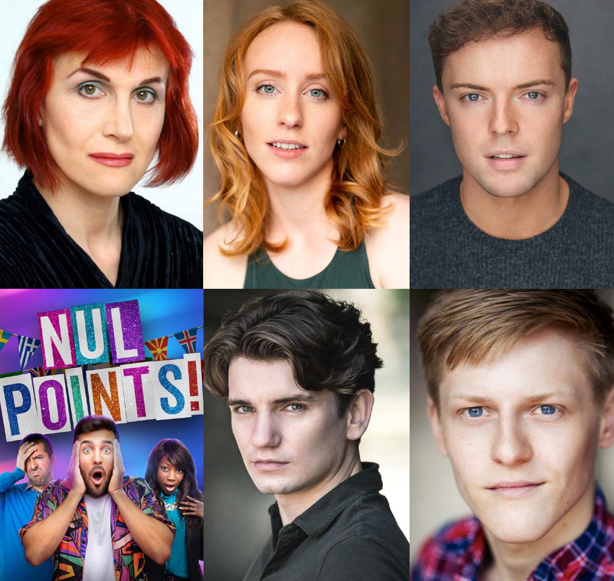 KevinWilsonPR's tweet photo. 5 FACE THEIR WATERLOO! Adèle Anderson @_Charlotte_East @MarcusJForeman @seanhuddlestan
@KaneVerrall star in the world premiere of Eurovision comedy 'Nul Points' by @martinbsw19 at @TheUnionTheatre produced by @Peter_Bull_ https://t.co/BtqcFUOR8I