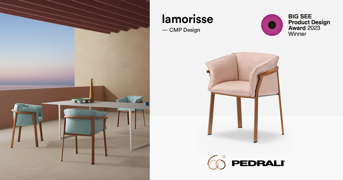 Pedrali's tweet photo. Lamorisse, the outdoor armchair by CMP Design, won the @BigSEE13 Product Design Award 2023, which explores the creative and business potential of the Southeast European region in the fields of architecture, interior, product and fashion design, wood and creative tourism
#bigsee https://t.co/2Qz1QRwQg2