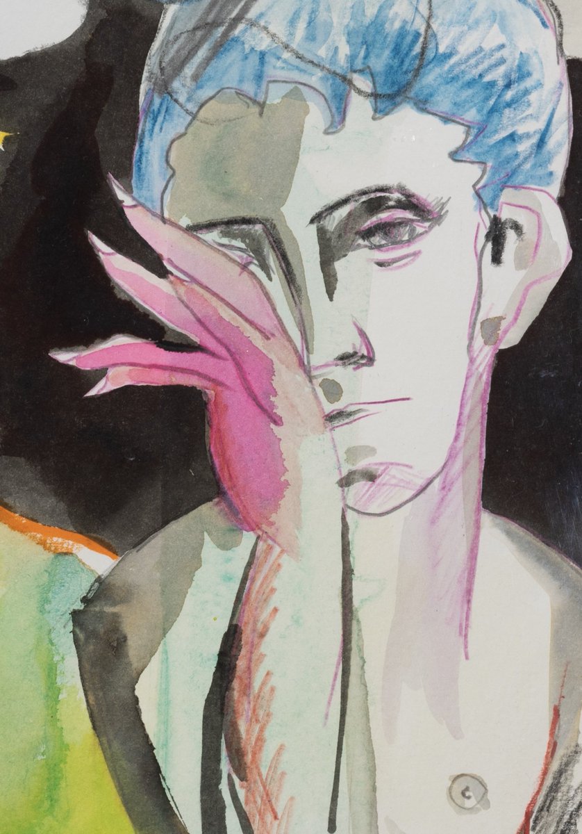 PaulKindersley's tweet image. Just sharing some details of my #workonpaper 🎨〰️ Camp Weather, 2020, Pencil, watercolour, Inks &amp;amp; crayon on paper (35x47cm) 〰️🎨 currently on show online with Massimo De Carlo Gallery 〰️ I love the details that can be seen in the #photograph of the work 🎨🖼️➰〰️🎨➰🖼️🎨