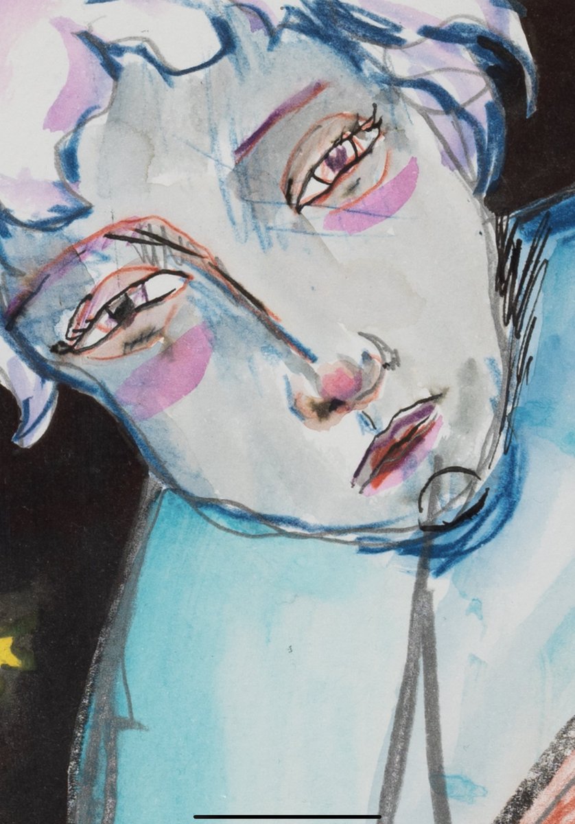 PaulKindersley's tweet image. Just sharing some details of my #workonpaper 🎨〰️ Camp Weather, 2020, Pencil, watercolour, Inks &amp;amp; crayon on paper (35x47cm) 〰️🎨 currently on show online with Massimo De Carlo Gallery 〰️ I love the details that can be seen in the #photograph of the work 🎨🖼️➰〰️🎨➰🖼️🎨