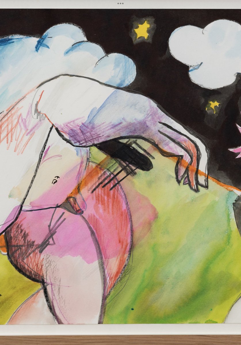 PaulKindersley's tweet image. Just sharing some details of my #workonpaper 🎨〰️ Camp Weather, 2020, Pencil, watercolour, Inks &amp;amp; crayon on paper (35x47cm) 〰️🎨 currently on show online with Massimo De Carlo Gallery 〰️ I love the details that can be seen in the #photograph of the work 🎨🖼️➰〰️🎨➰🖼️🎨