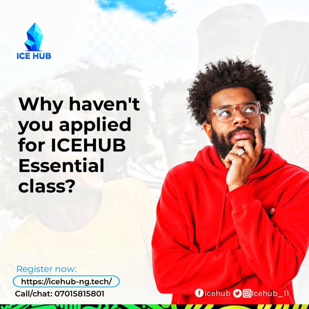 ICEHub_Africa's tweet image. ICEHub Essential class registration is on-going, but we will like to know why you haven&apos;t applied yet.

Check bio for the link and for other enquiries call or send DM.

#Anambratech #programming #tech #techskills
