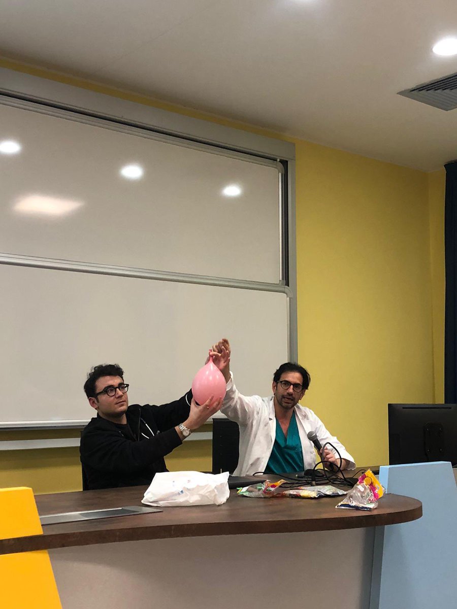 JDAndriaUrsoleo's tweet photo. 🎈Yesterday with @md_monaco we inflated a #balloon to explain to #medstudents @MyUniSR the differences between cardiac #preload, #afterload and #contractility. They were #amazed! Can you suggest other examples to explain such an #elaborate concept to undergrads? @SRAnesthesiaICU https://t.co/JGufLi6hEa