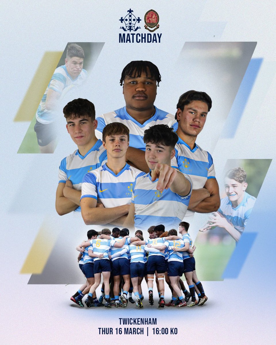 M A T C H D A Y !

We travel to Twickenham to face @OakhamSch in the Final of the National Cup!

#trinityrugby | @NextGenXV | @SchoolsCup