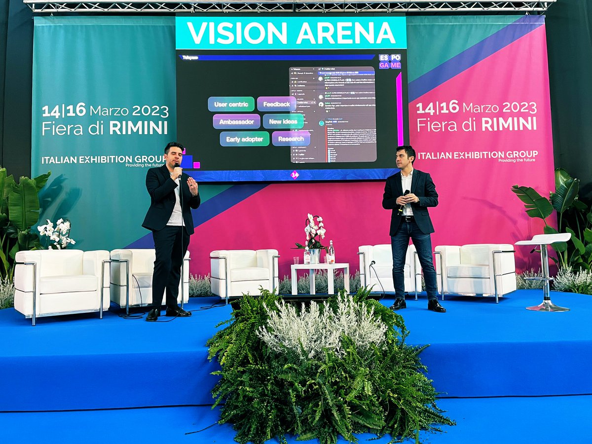 Per la riuscita del progetto #NFT #Telepass è essenziale la relazione con la nostra #community su #Discord. 
Le persone che la animano non sono solo clienti, ma anche consiglieri e consigliere che ci aiutano a migliorare i servizi.
<a href="/GLomb4rdo/">Giuseppe Lombardo</a> e <a href="/TelemacoRossi/">Telemaco Rossi</a> all’#EspoGame