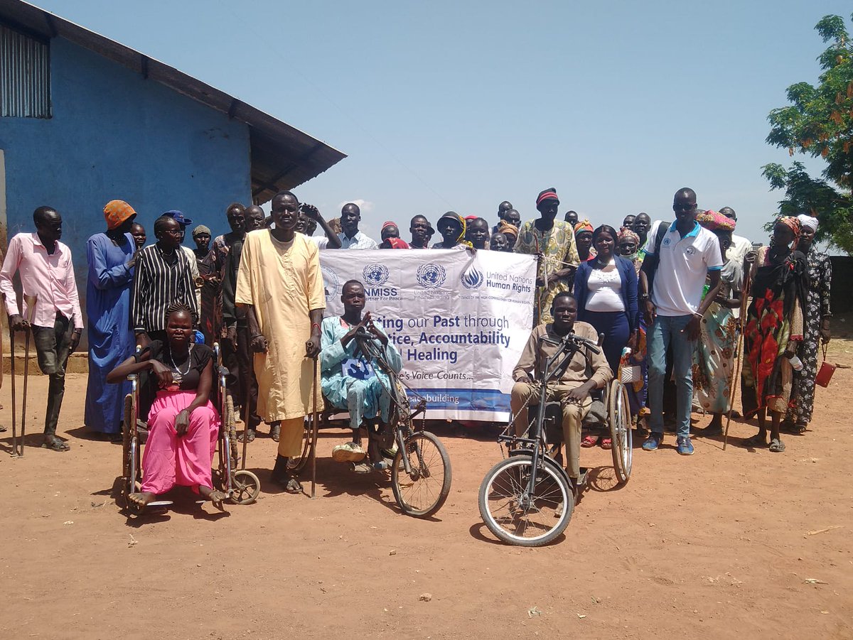 Wartsouthsudan's tweet photo. @Wartsouthsudan  and @unmissmedia  held a capacity building session for #PWDs in Bentiu town. The training focused on human rights, advocacy, and public speaking, with the aim of promoting inclusivity in transitional justice processes.
#Wartsouthsudan 
#SSOT 
@Georgewgraham https://t.co/wBNKhDRMSH