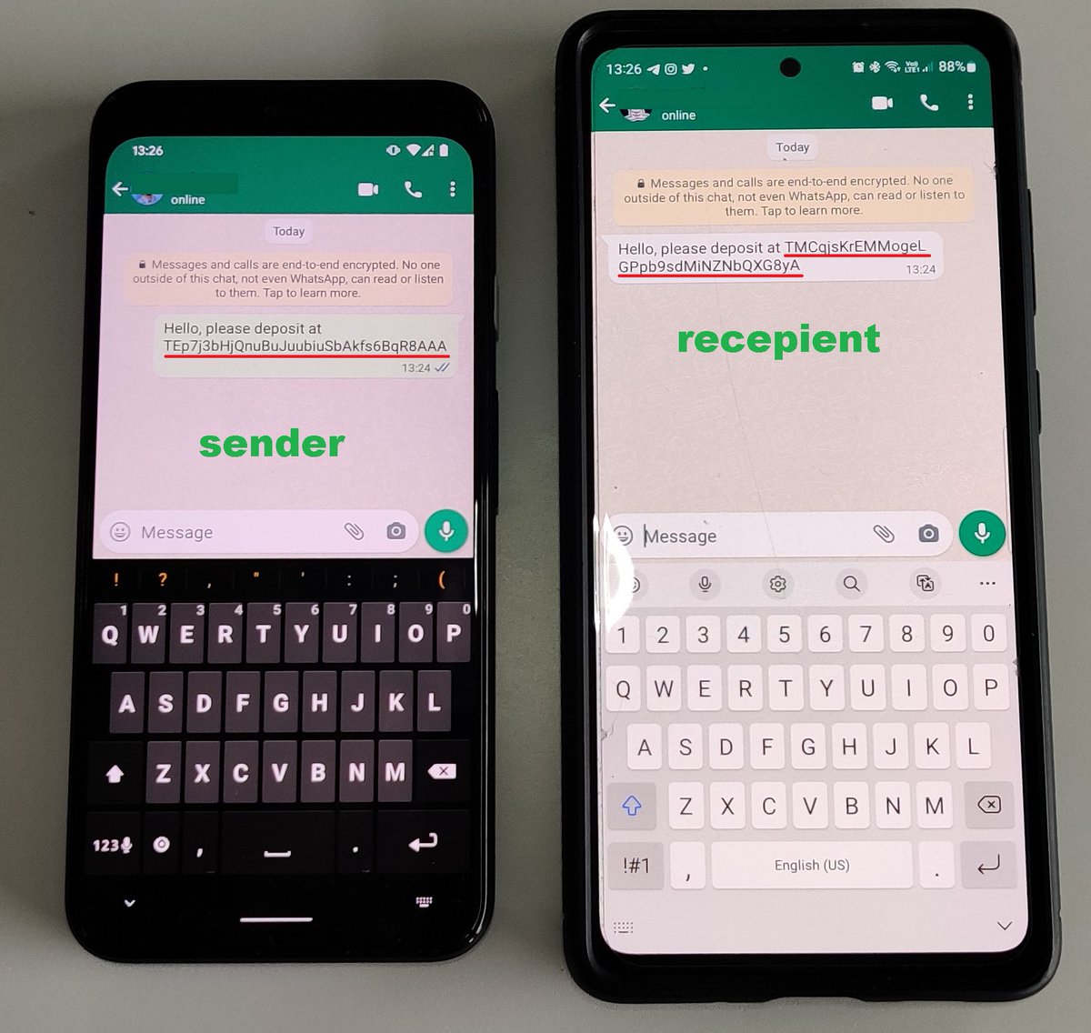 Trojanized #WhatsApp and #Telegram apps replace cryptocurrency wallet  addresses in messages Some of them use OCR to recognize mnemonic phrase  text from screenshots and photos stored on the devices to steal  cryptocurrency