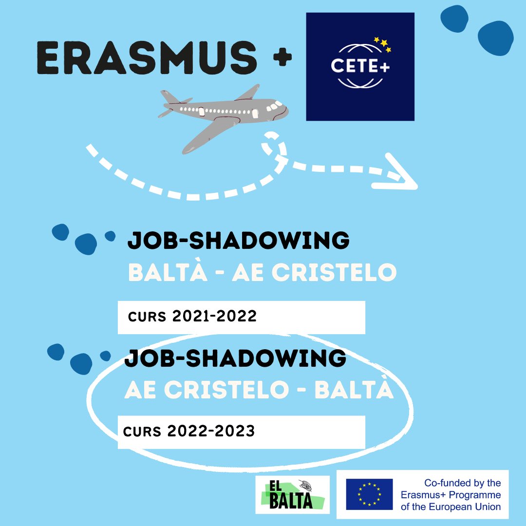 ☺️🌍🛬 Contents/es de rebre l’ escola Cristelo de Portugal per fer un Job-shadowing (període d’ observació). 

+informació 
jbaltaielias.cat/erasmus/

<a href="/EUErasmusPlus/">Erasmus+</a> 
#ceteplus
#sepie_gob