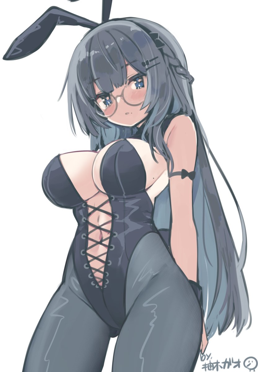 落書き眼鏡バニー 