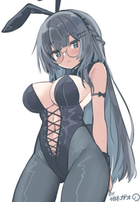 落書き眼鏡バニー 