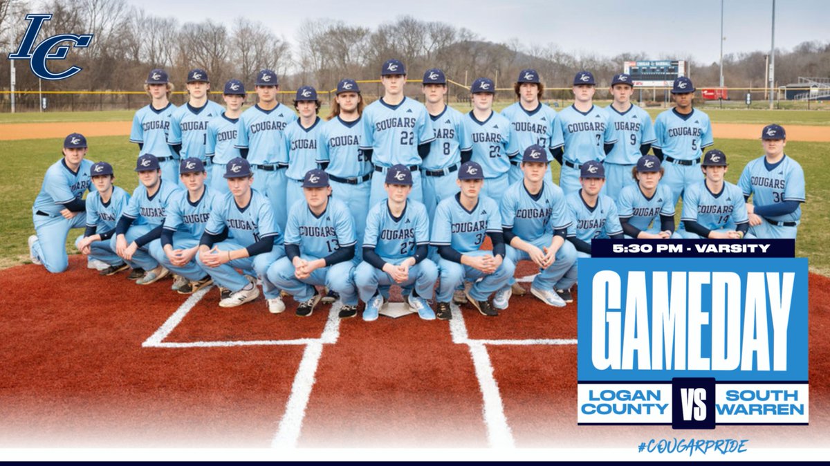 IT'S GAMEDAY!!!! The Cougars will host South Warren tonight in a varsity only game. First pitch scheduled for 5:30. #cougarpride