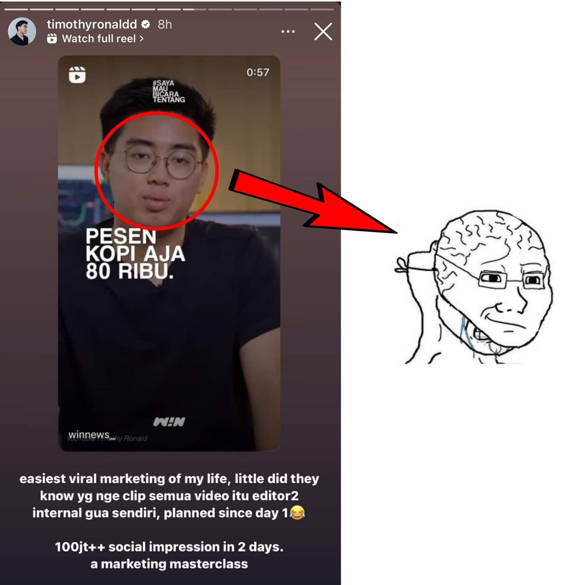 memefess's tweet photo. Pura pura chad biar gak malu banget bikin blunder yeet! https://t.co/5TmyVaFsH2