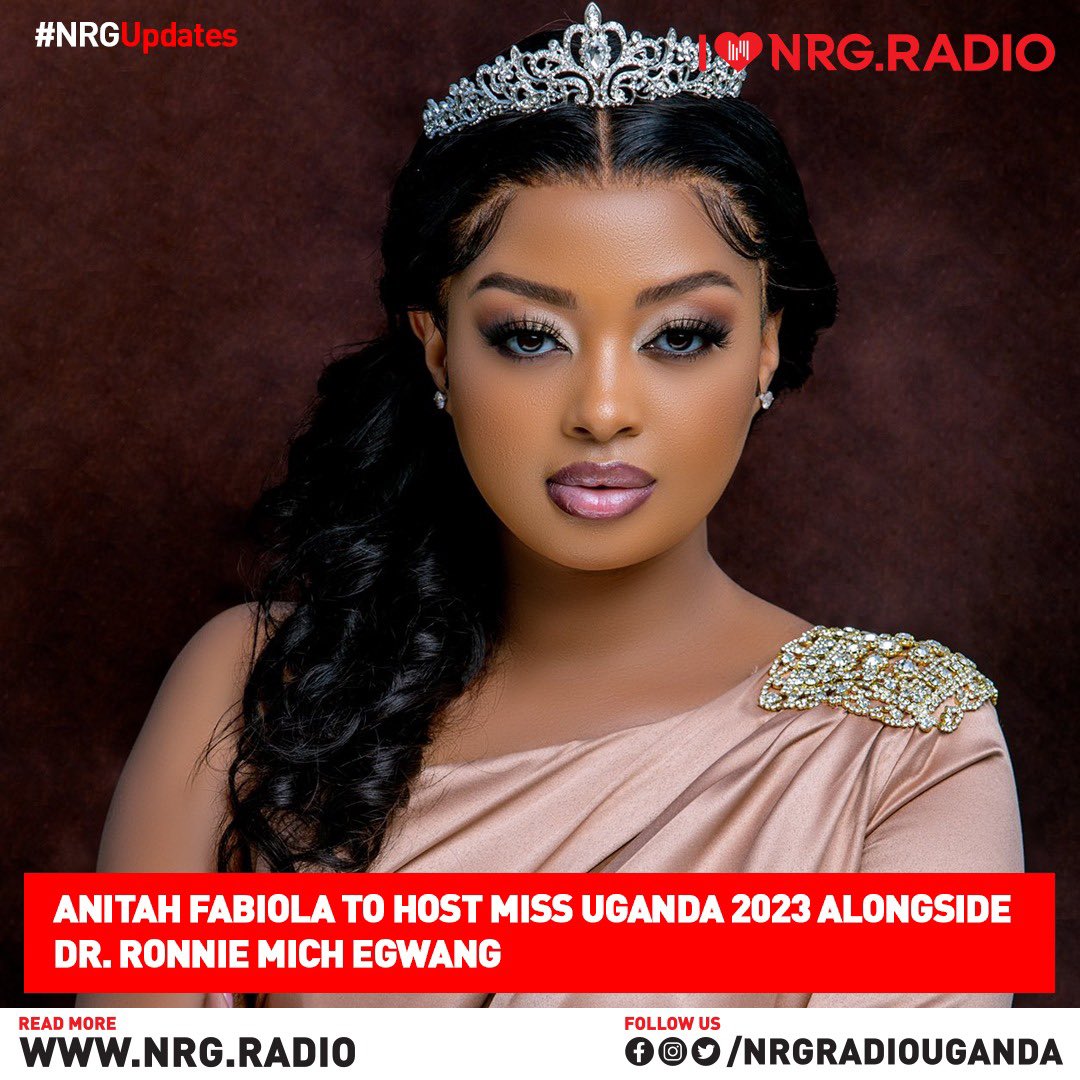 Come Saturday 18th March, Uganda’s beauty queen will be crowned as Miss Uganda 2023.

@anitahfabiola will be hosting alongside Dr. Ronnie Mich Egwang which is a perfect combination for stage hosts. 

#NRGUpdates #NRGRadioUG