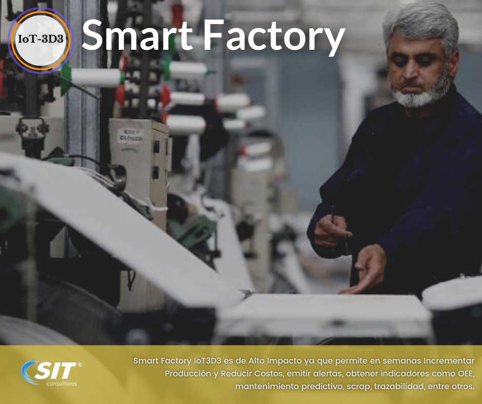 SitConsultores's tweet photo. Incrementa la #Producción y #ReduceCostos con datos reales, alertas y filtros para reportar indicadores con #SmartFactory. 💻👌⏳💡⚙️
Contáctanos a través de👉https://t.co/ifZneb59zD https://t.co/Qz4DgmWILa