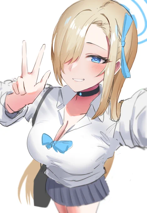 制服のアスナ可愛くない?っていうらくがき#ブルアカ 