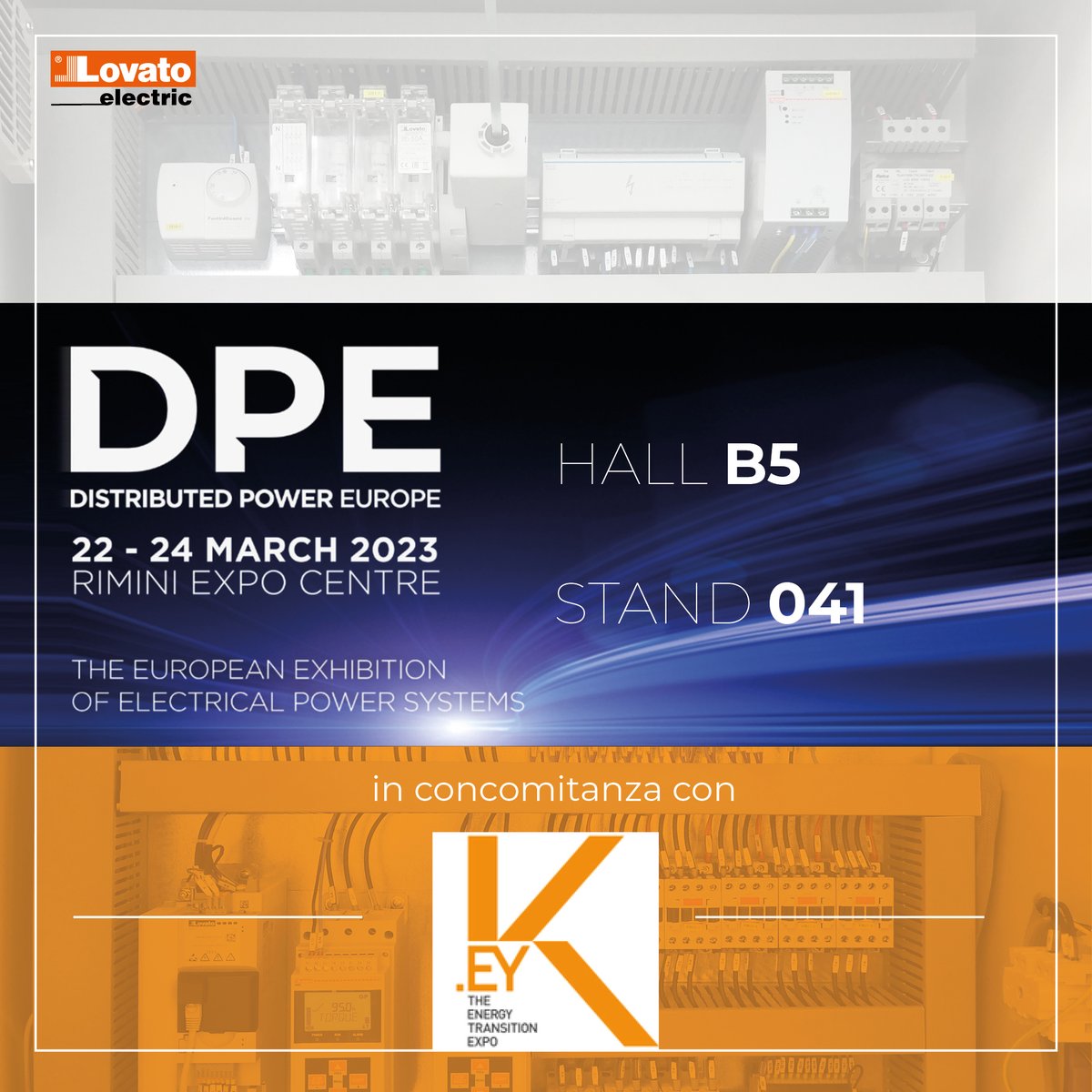LOVATOElecAE's tweet photo. #DPE Distributed Power Europe is coming, the fair dedicated to electrical generation, distribution and storage. ๐
The appointment is from 22 to 24 March 2023, at the Rimini (Italy) Exhibition Center in conjunction with #KEY23. #LOVATOElectric waits you in hall B5 - stand 041 https://t.co/2sHu3rZ3Qn
