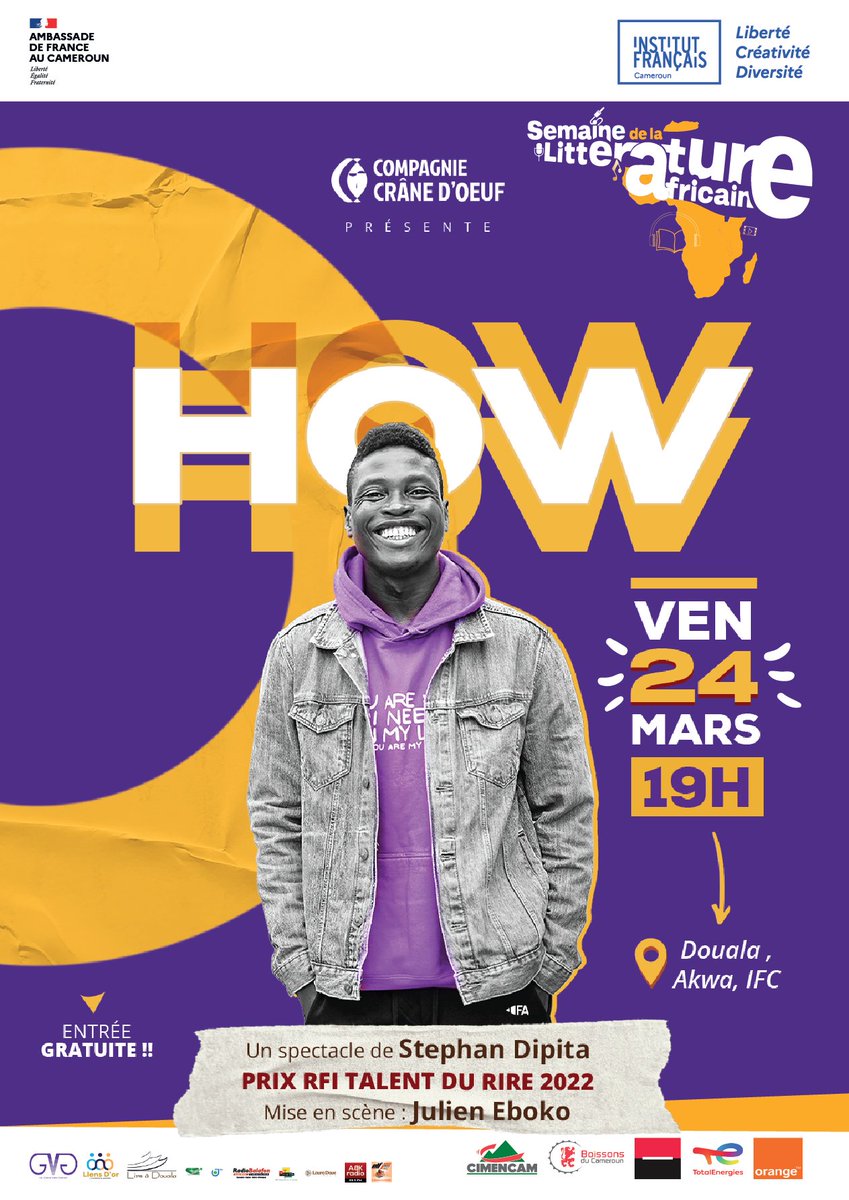 stephan_dipita's tweet photo. Merci beaucoup pour le relai de l'information. Voici la nouvelle affiche qui avance d'un jour le plaisir de communier ensemble. Rendez vous le 24 mars à @IFCameroun de Douala pour un moment de qualité et hot. Je vous attends nombreux. https://t.co/yAAB0Q18Cv