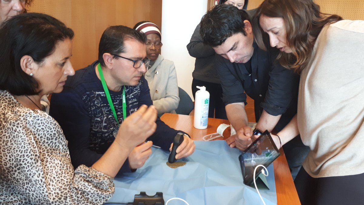 Ya estamos en la parte práctica del taller de acceso vascular ecoguiado #CongresoSATSEBCN