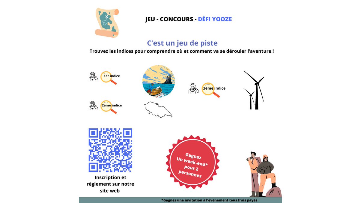 2rfleetservices's tweet photo. [jeu-concours] - 3ème indice 💨
✨Gagnez un WE pour 2 personnes
📍Participez à l'aventure, Défi Yooze 
 https://t.co/JiE151vW9K
#jeuconcours #défi #défiyooze #mobilité #mobility #aventure #jeu #mobilité #mobility #yooze   #mobilitychallenge #defi #mobilitychallenges #challenge https://t.co/b17uNIVaxy