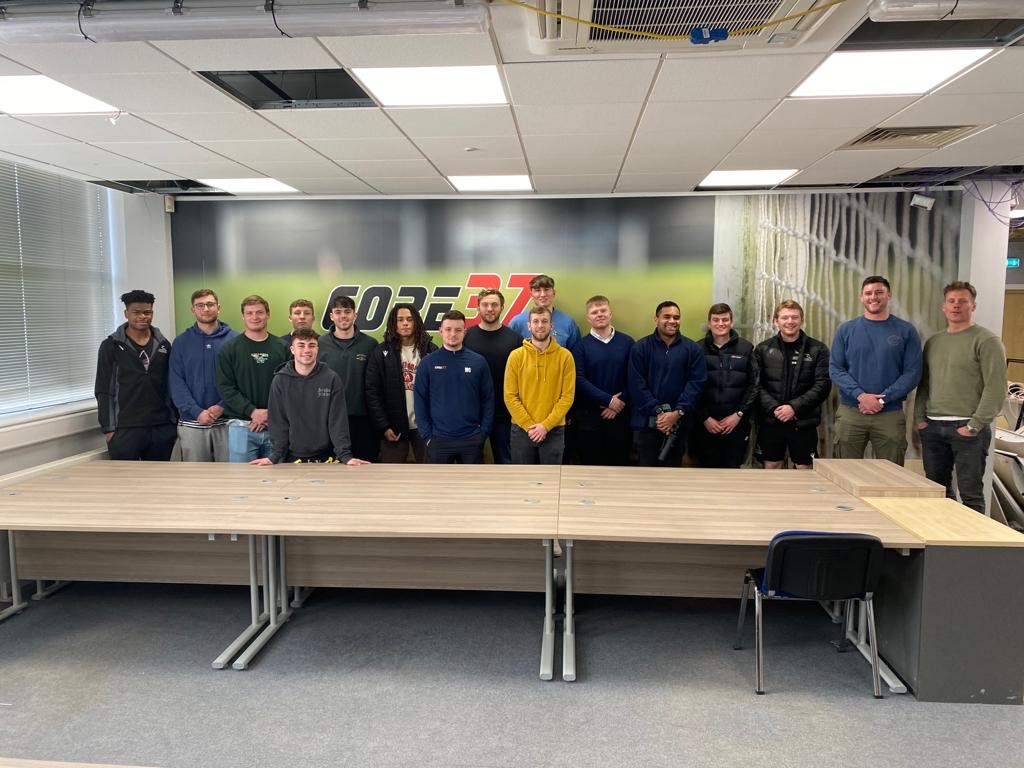theRPA's tweet photo. Members of @FalconsRugby recently went to speak to Will Cooper, Max Cowburn & Matthew Gibson who provided insights into the roles available in @myoddballs and #Core37
#ForOurPlayers #GainLine https://t.co/ohBtinFlOr