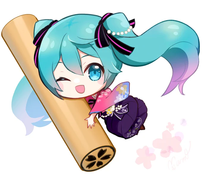 【works】痛印堂さま×初音ミク『痛印ミク2023』にて、春感じる袴ミクを描かせていただきました3月17日 17時より受注開始との事です!アクリル痛印セットは数量限定だそうなのでお見逃しなく…  