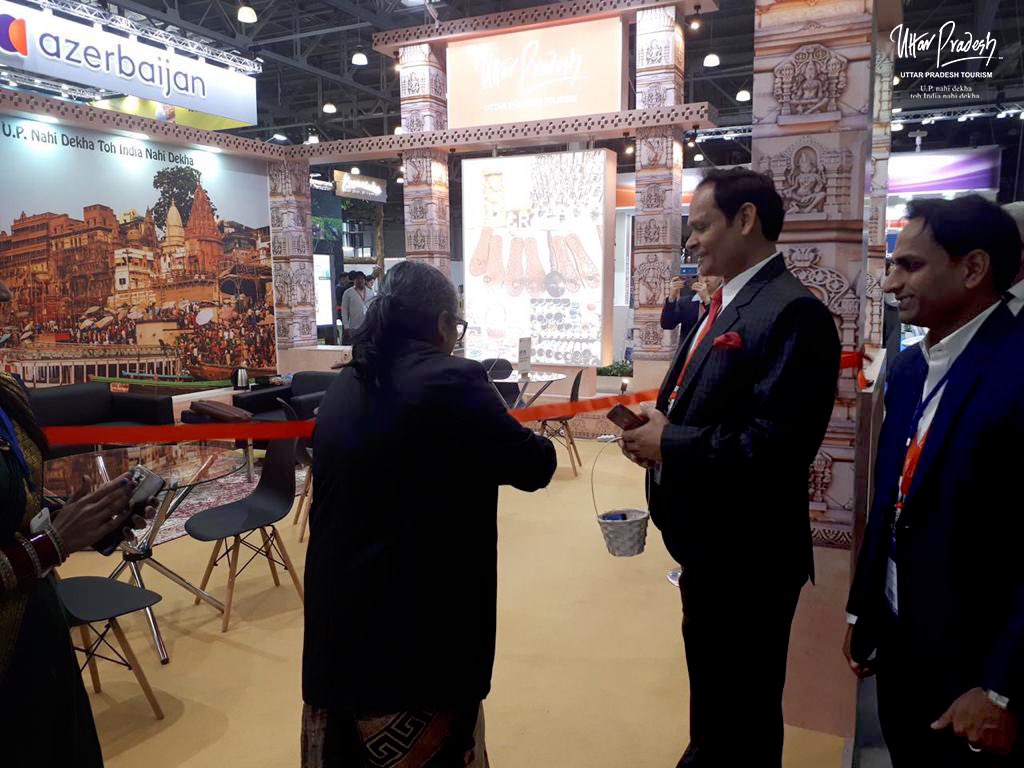 uptourismgov's tweet image. Uttar Pradesh Tourism's  Stand in #MITT #Moscow was inaugurated by Gina Uika, Deputy Chief of Mission, Embassy of India and Ved Prakash Singh, First Secretary, Head, Economic &amp;amp; Commercial Wing, Embassy of India.

#India #Russia #Moscow #UPTourism #IndianEmbassy @IndEmbMoscow