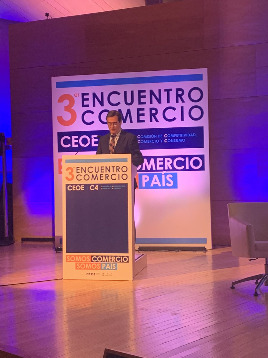 “El problema de la inflación es de costes y no de márgenes’ <a href="/agaramendil/">Antonio Garamendi</a> <a href="/CEOE_ES/">CEOE</a> en Encuentro Comercio en #zaragoza destacando el coste regulatorio y el reto de la sostenibilidad