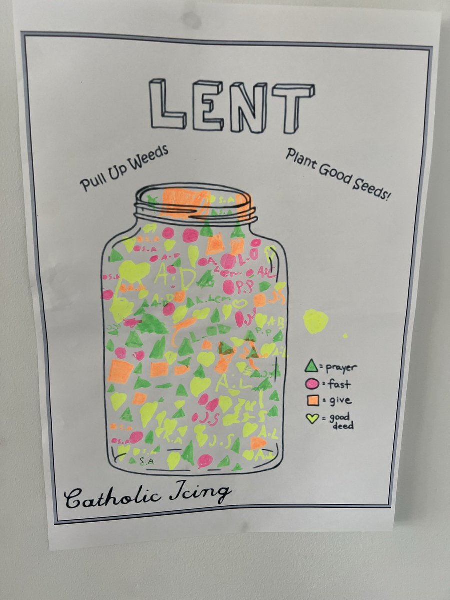 CarlaKazzi's tweet photo. During this season of Lent I have introduced students to a “Lenten jar”. Through this engaging resource, students are acknowledging how they are able to implement the 3 pillars of lent (almsgiving, prayer and fasting) into their everyday school, home and social lives.#ACUedu_p https://t.co/nsxY6kLFf4
