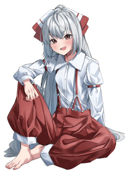 藤原妹紅　イラスト色紙　2枚　もこ式ワン子スキー専用 藤原妹紅 イラスト色紙 2枚 もこ式ワン子スキー専用 - イラスト