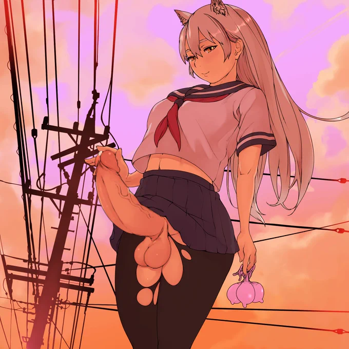 あれはまだおいらがミジンコだった頃…。夕暮れの帰り道で巨根のふたなりちゃんに出逢ったのでございまちた…。 