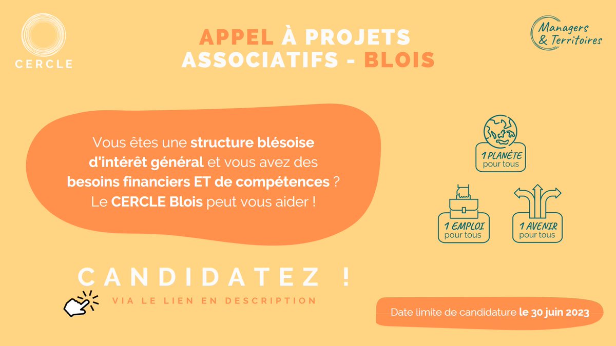 M_et_T's tweet photo. Associations blésoises : c'est pour vous ! 

@M_et_T lance le 1er appel à projet du nouveau CERCLE Blois 🎉

Pour s'inscrire, c'est par ici ➡ : https://t.co/itYSKOGL89

#utilesiciensemble #association #blois https://t.co/6iOXtizvTt
