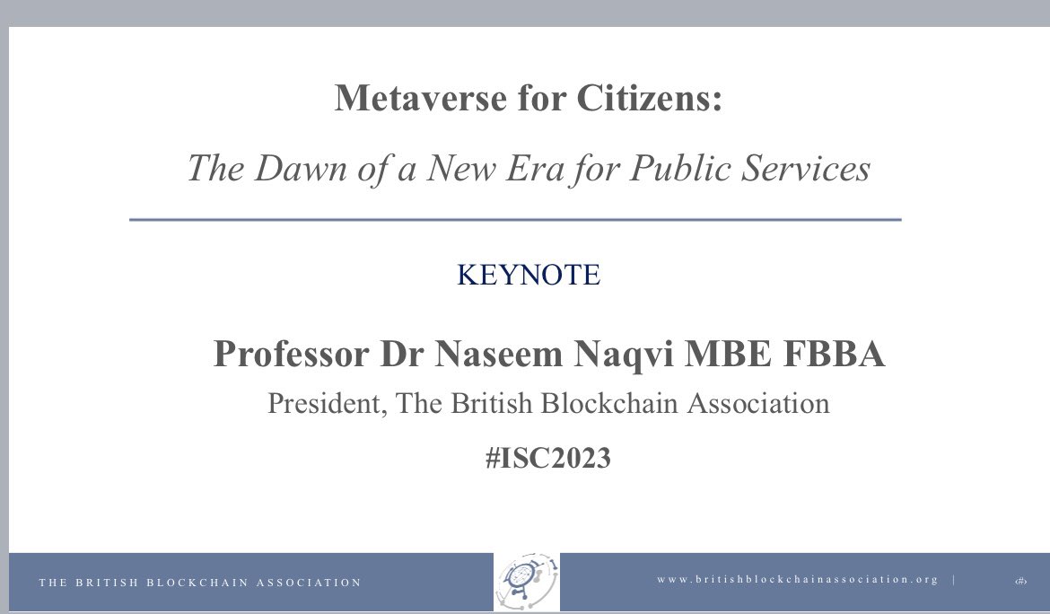DrNaseemNaqvi's tweet photo. Looking forward to sharing our research findings on #Metaverse ecosystems, at the #ISC2023 on Saturday.
https://t.co/uqJa2Ip2EN
#BBA #blockchain #NFT #DAO #evidencebasedblockchain #JBBA #CEBB #DeFi #Metanomy #MetaSystems @decentraland https://t.co/U1oEBU4w5k