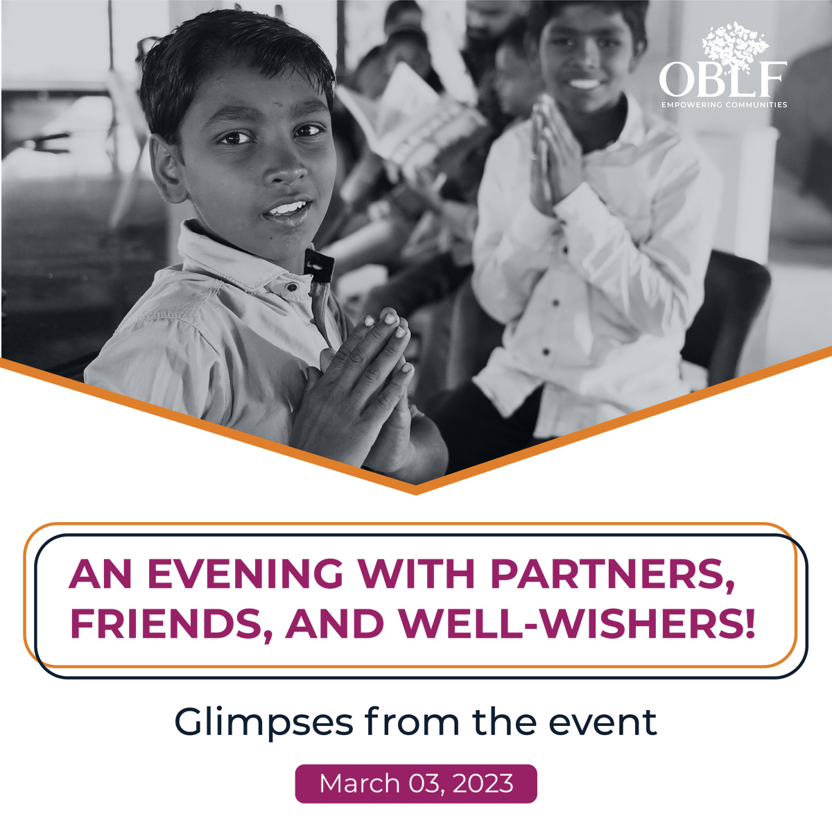 oblfindia's tweet photo. We hosted an event with partners, friends and well-wishers to showcase our work in Anekal. Honoured to have Ms Uma Mahadevan grace the occasion &amp; share her thoughts. Our ‘Experience centre’ &amp; photobooks gave guests a behind-the-scenes look at our work. 

#DonorEvent #Community https://t.co/T4nmmYRRPn