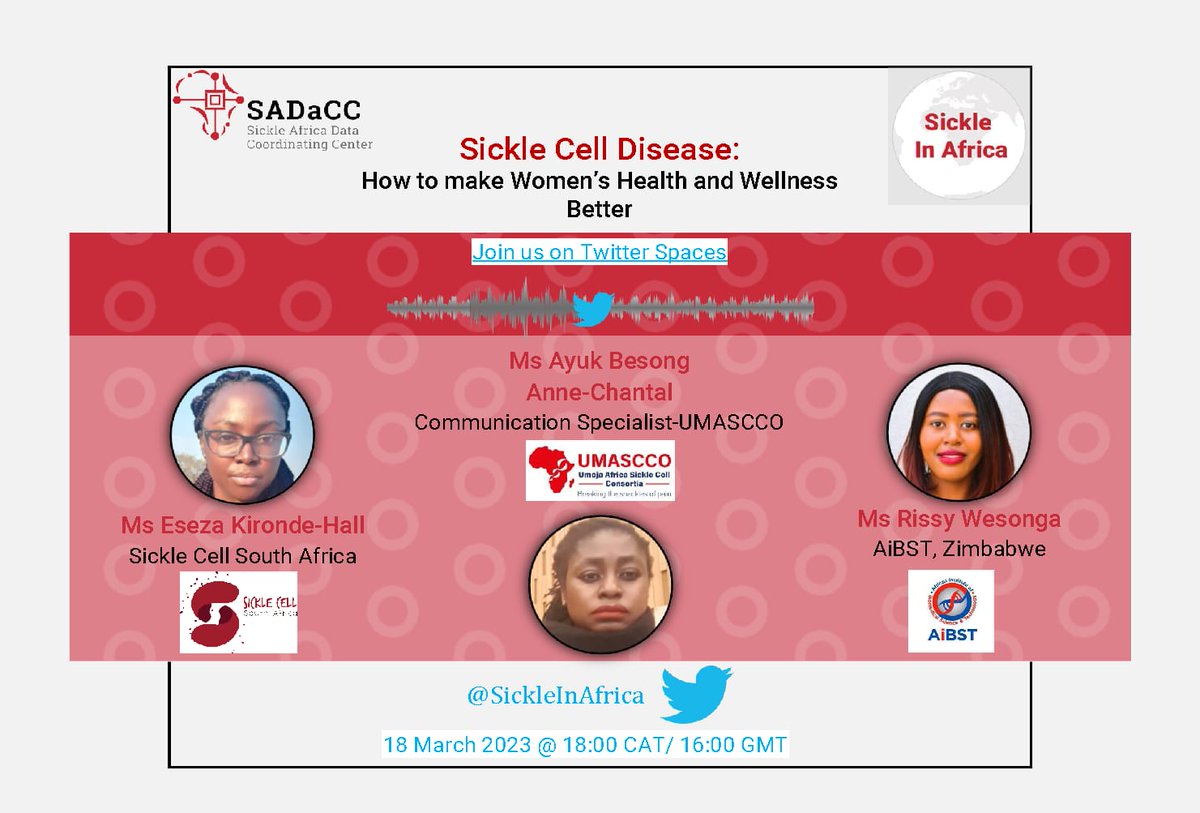 SCDZambia's tweet photo. Please join in......women health and #sickle_cell discussion. https://t.co/PKtNhMccmb