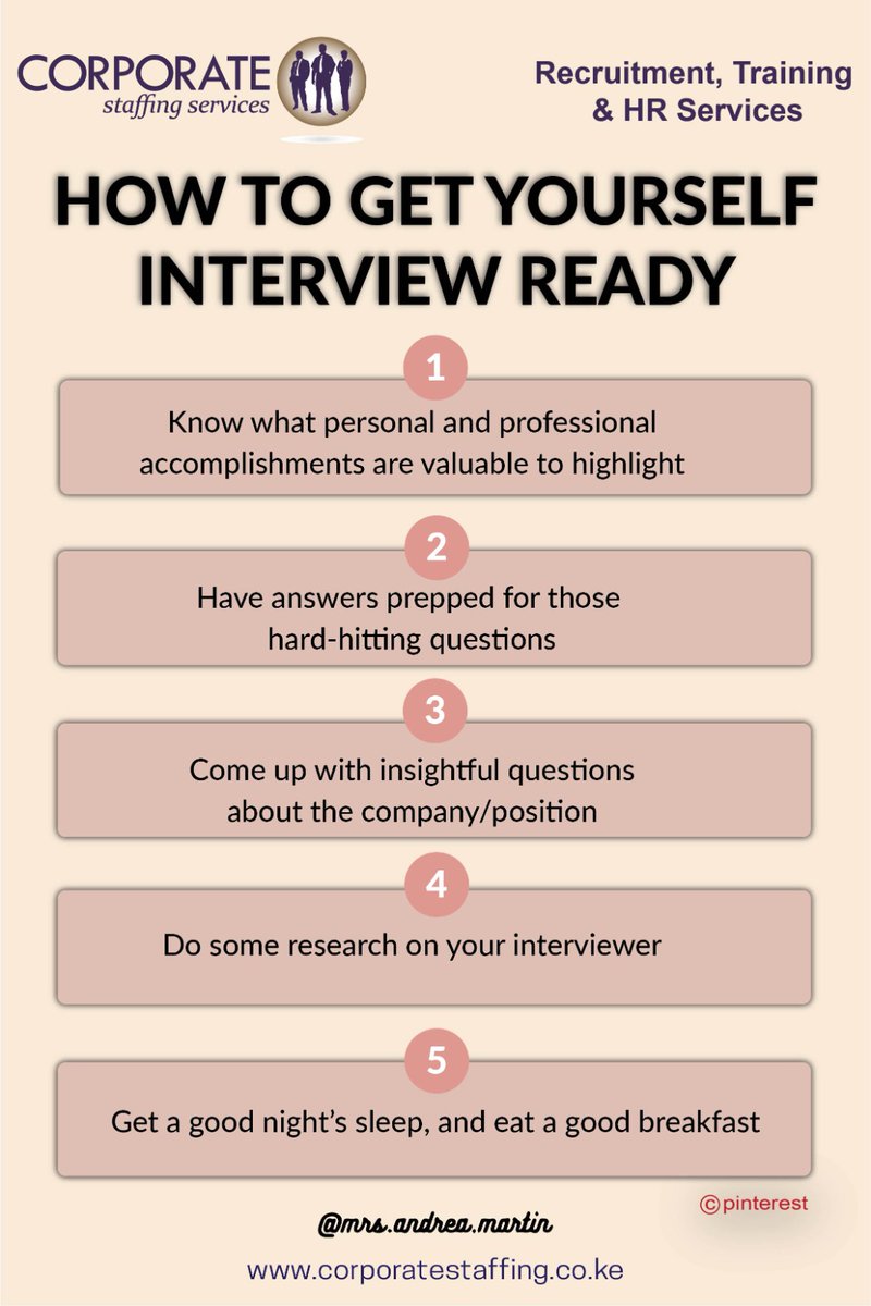 KenyaRecruiters's tweet image. #interviewpreparation #acetheinterview #interviewsuccess
#interviewtips