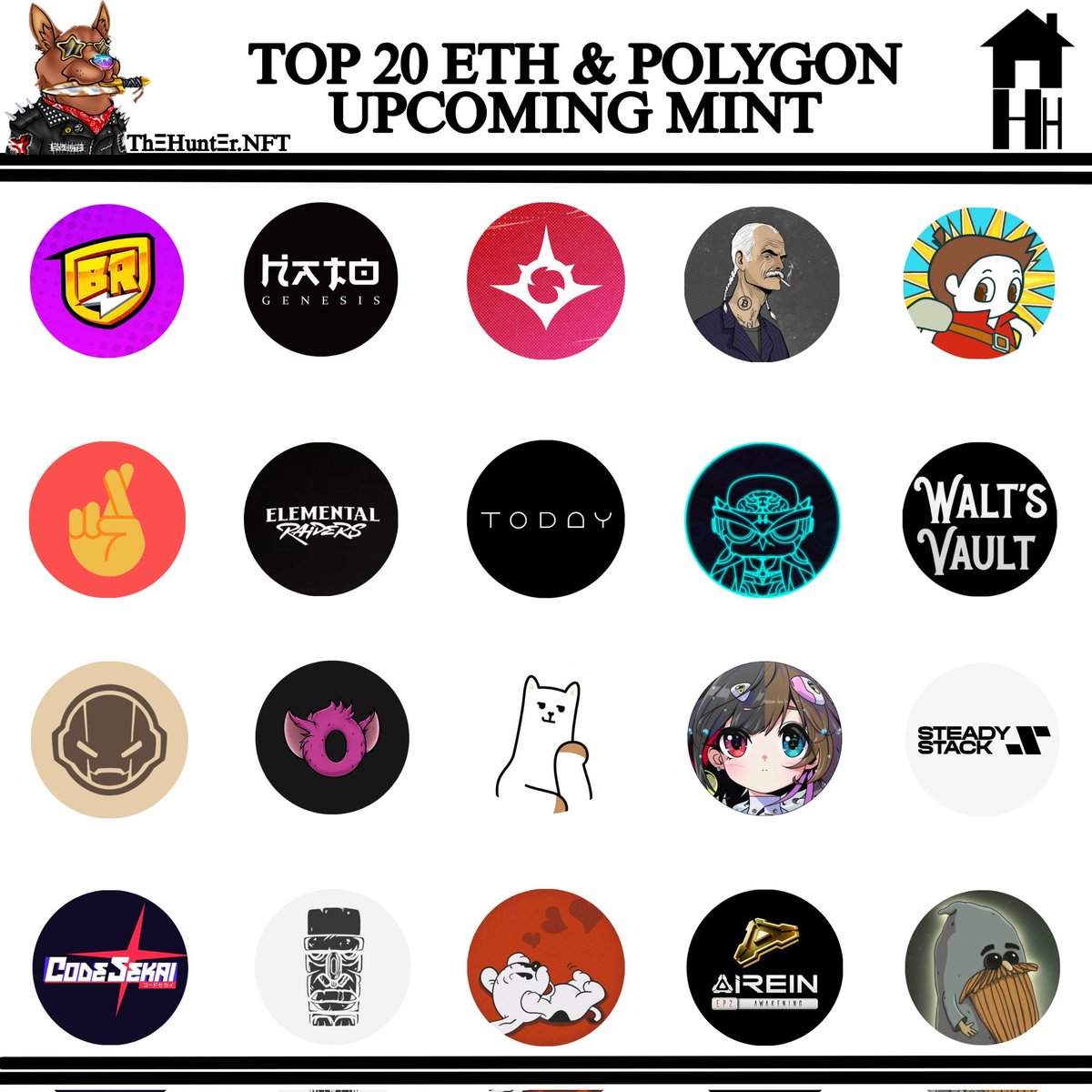 KingsEcheeh's tweet photo. Top 20 ETH and Polygon Upcoming mint You should be bullish On.

Are there Other Top projects i missed?
Name or tag them below.
LFGGG🔥🔥

@blastroyale @HatoGenesis @OverworldPlay @TheDevsNFT
@GGGGG_en @The_Normies_NFT
@EleRaiders @todaythegame
@OwlphaNFT @WaltsVault_NFT

🧵Thread https://t.co/cDASmFTjiJ
