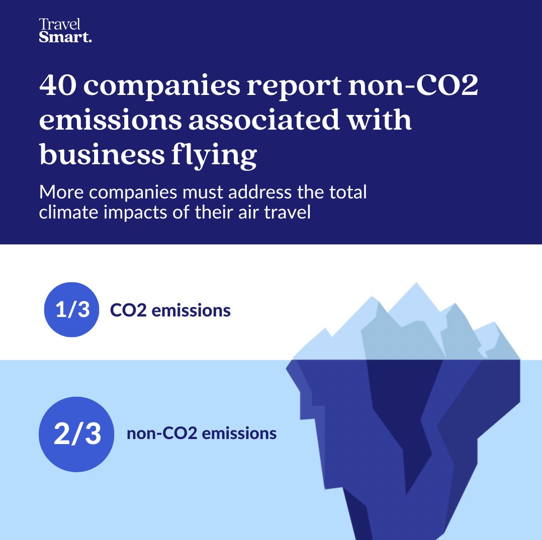 Did you know that #CO2 is just 1/3 of aviation's total climate impact? There's a hidden iceberg of non-CO2 emissions in our atmosphere, including: ✈️ Contrails ✈️ Nitrogen oxides ✈️ Soot ✈️ Water vapour ✈️ Black carbon