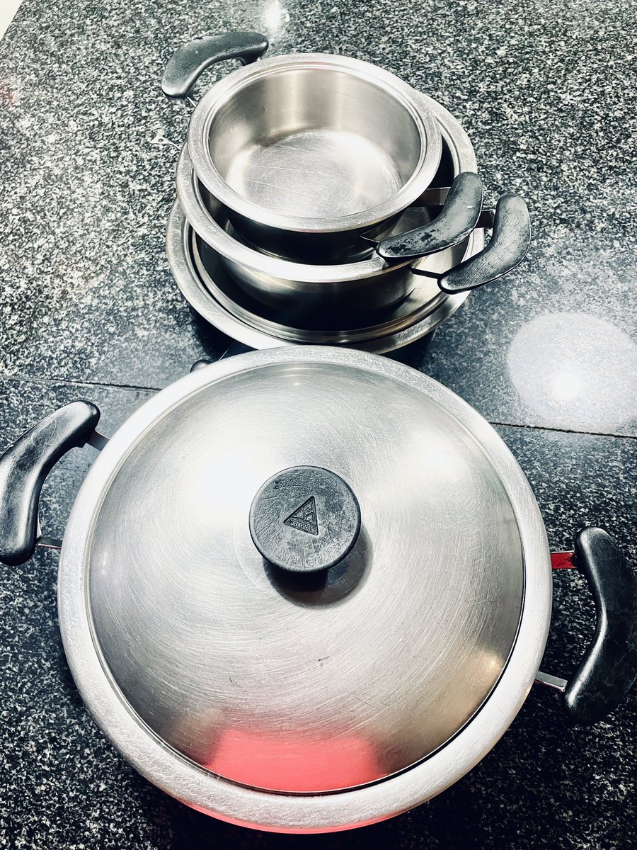 miss_steg's tweet photo. These AMC pots are 54yrs old. My mother in law received them from her mother in law who bought them when my father in law was 9yrs old💕
#GenerationalPots #AMCCookware #RichHistory #GermanPots #MakingThePotsHappen 

Cookware that lasts a lifetime! @AMCcookwarePTA https://t.co/E61igIkmrs