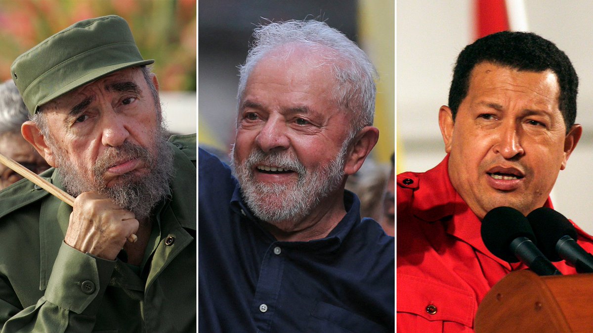 3 grandes!
🇨🇺🇧🇷🇻🇪
3 etiquetas:

#FidelPorSiempre #ChavezCorazonDelPueblo 
#LulaReconstruindoOBrasil