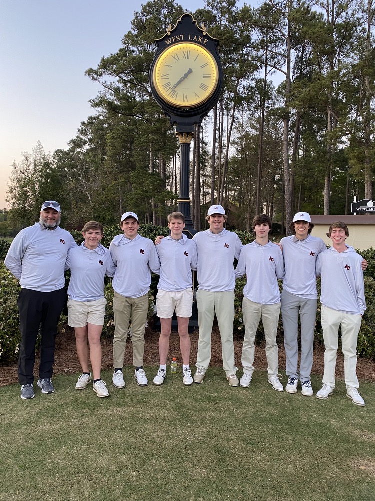 B2BUV's tweet photo. So proud of this @ACSLionsSports AC Varsity Golf Team with two big Region wins yesterday at Westlake CC.  77's from @EvanHaerle10 and Denver Hubert.  Clutch 82 from Tomas Carvajal, his best of the year.  Many thanks to @golfgrambo for getting these boys pointed right! https://t.co/c9FlAN7Uve