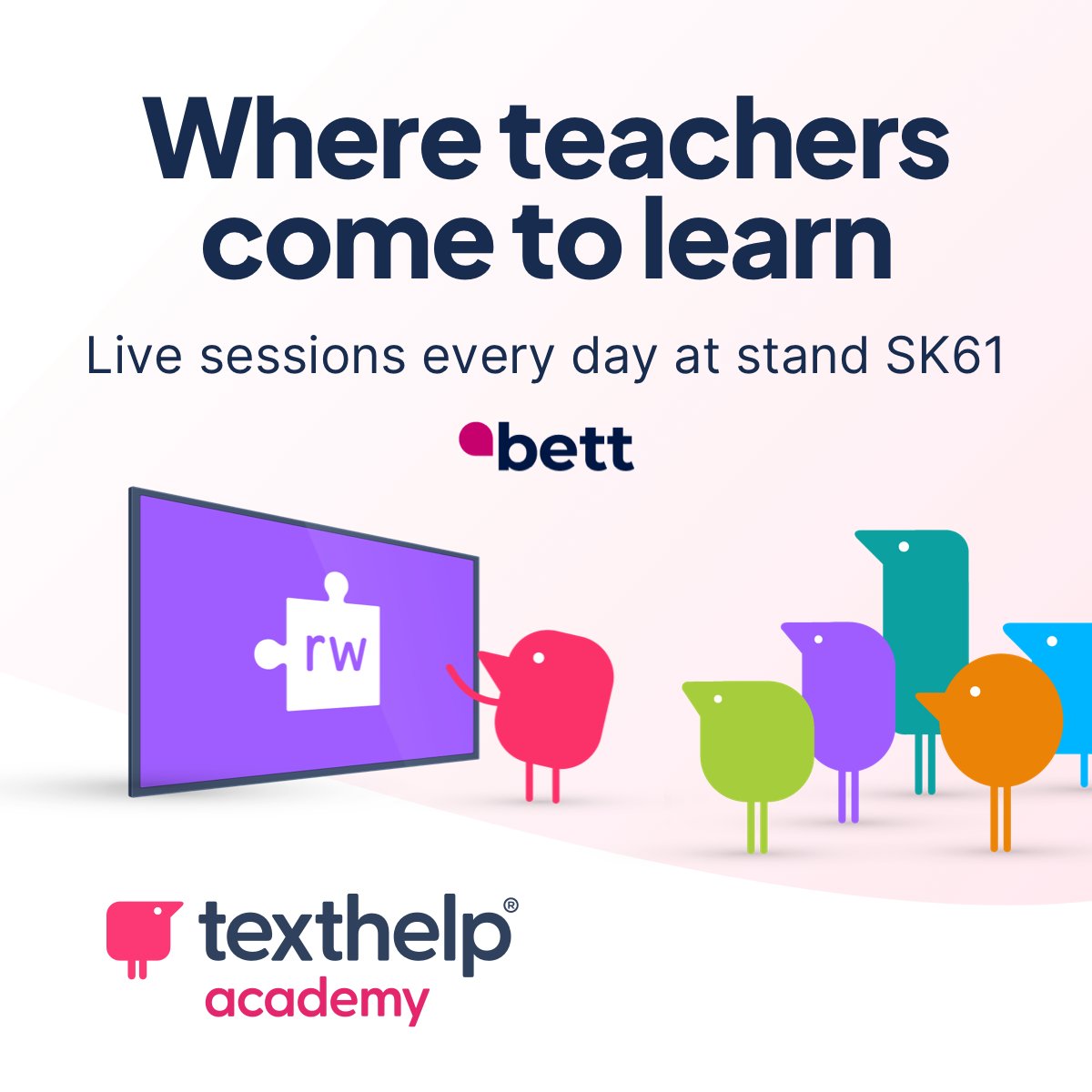 We've some superb live sessions <a href="/Bett_show/">Bett Global</a> this year on the @texthelp stand SK61 - check out the schedule and join us live! (oh and enjoy a free coffee while there!) Details: text.help/bett-23