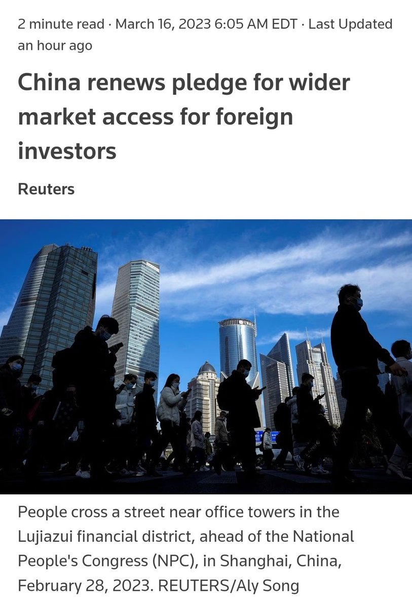 PplFuture's tweet photo. 🇨🇳 claims that it will push for the relaxation of market access for foreign investors &amp; renew efforts to lure foreign capital. 🇨🇳 asserts that investors can seize the opportunity in 🇨🇳.

Since 🇨🇳 prohibits foreign investors from withdrawing their $, why should they invest in 🇨🇳? https://t.co/jmqFsTlzX2