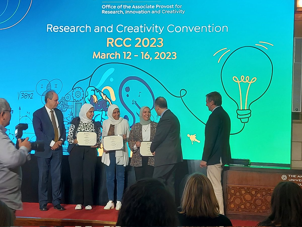 AUCNeuro's tweet photo. PhD student Nehal Ghoniem won 2nd place on AUC research and Creativity conference. https://t.co/WOpoEByIZE